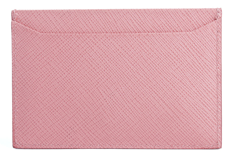 Pink Prada Saffiano Card Holder