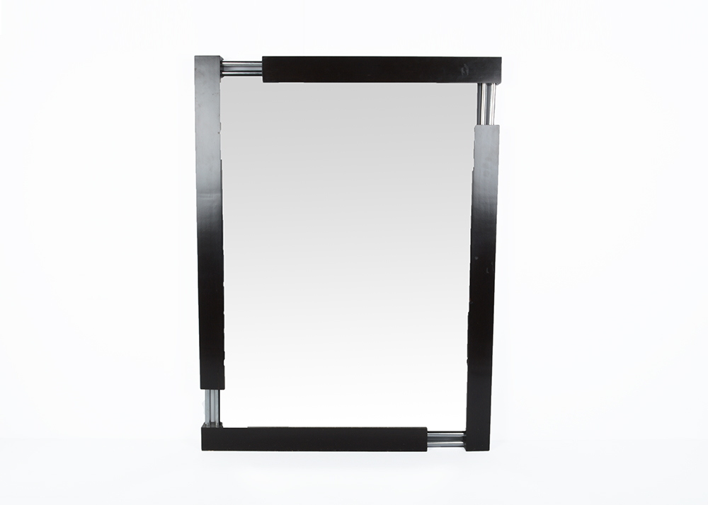 Wenge Mirror with Metal Rods