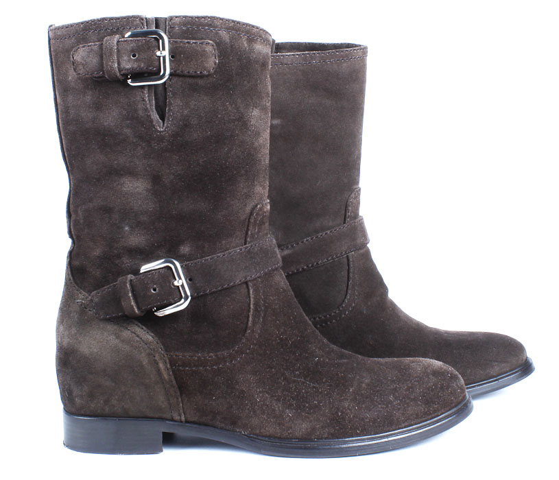 Brown Suede Prada Boots