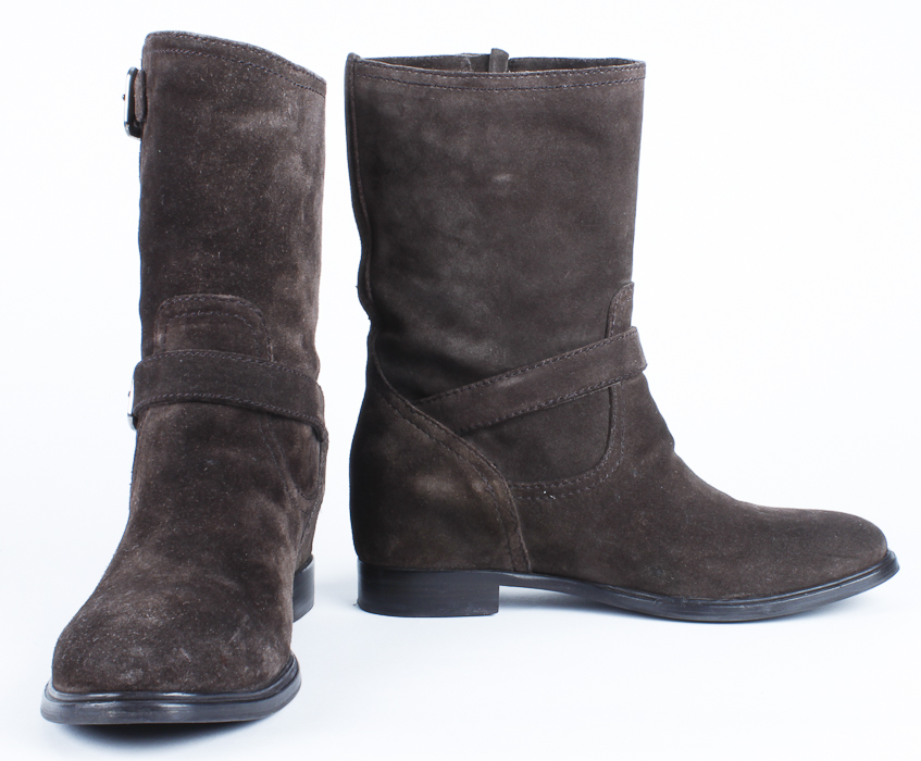 Brown Suede Prada Boots