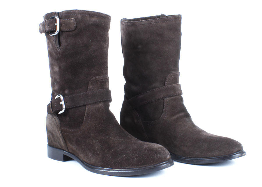 Brown Suede Prada Boots