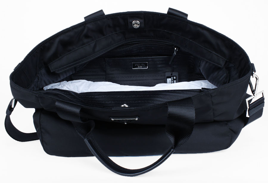 Black Prada Nylon Tote Bag