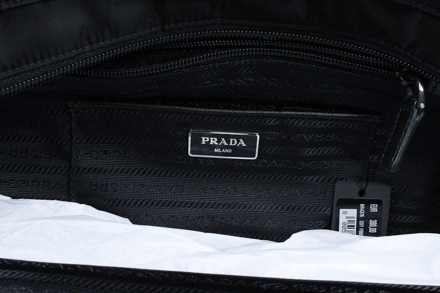 Black Prada Nylon Tote Bag