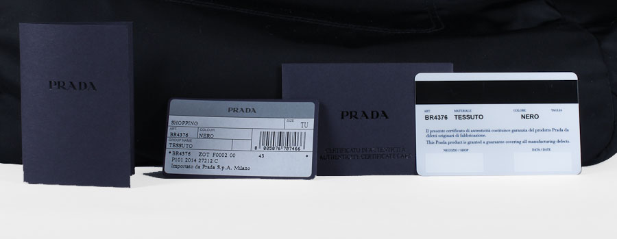 Black Prada Nylon Tote Bag