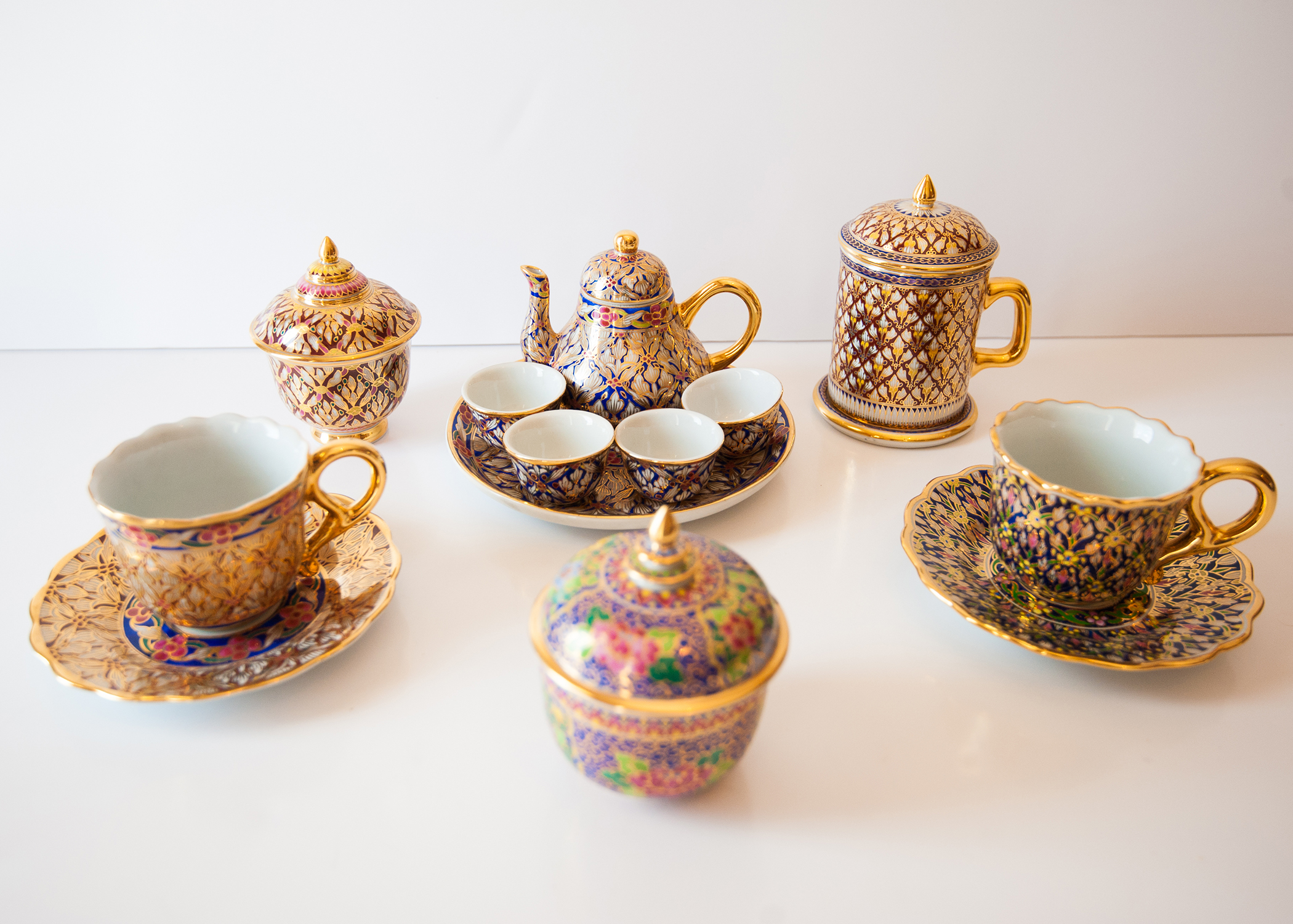 Offering of Hand-Painted Bejarong Porcelain from Thailand