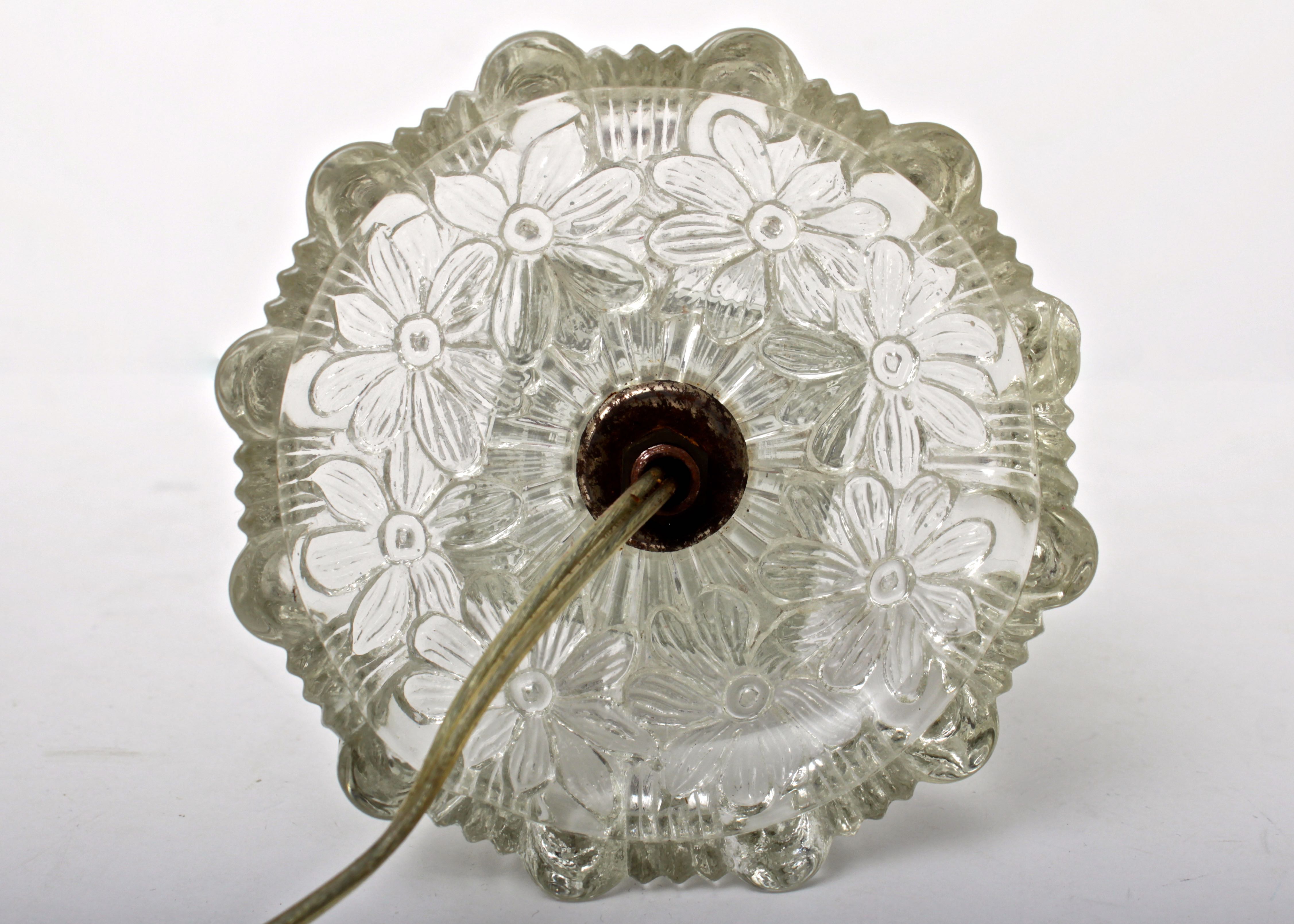 Vintage Glass Boudoir Lamp