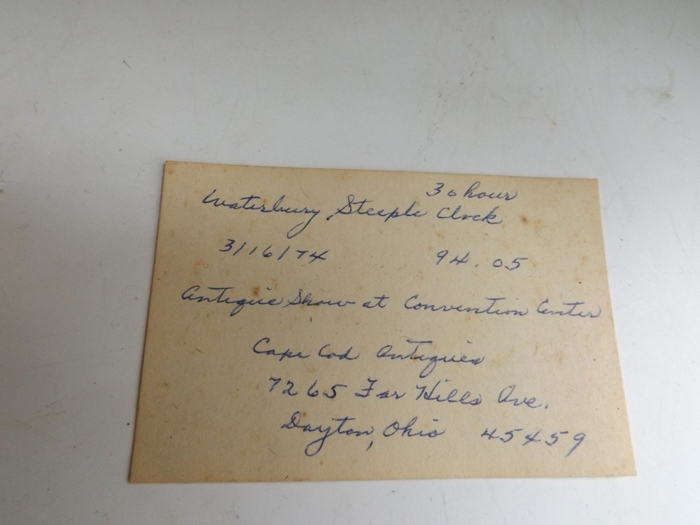 Antique Waterbury Steeple Clock