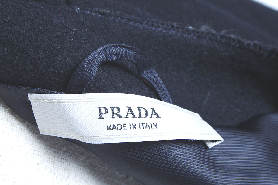 Black Prada Wool Cape Jacket with Amazing Buttons. Size 38 (European)