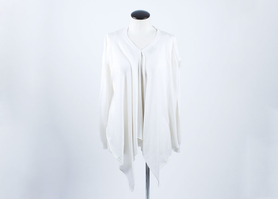 Prada Sheer White Open Back Sweater