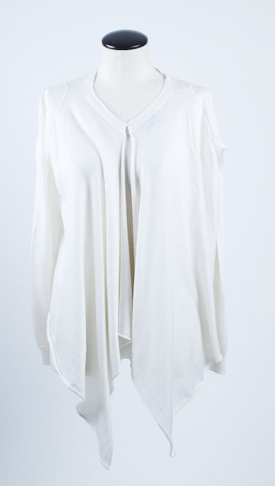 Prada Sheer White Open Back Sweater
