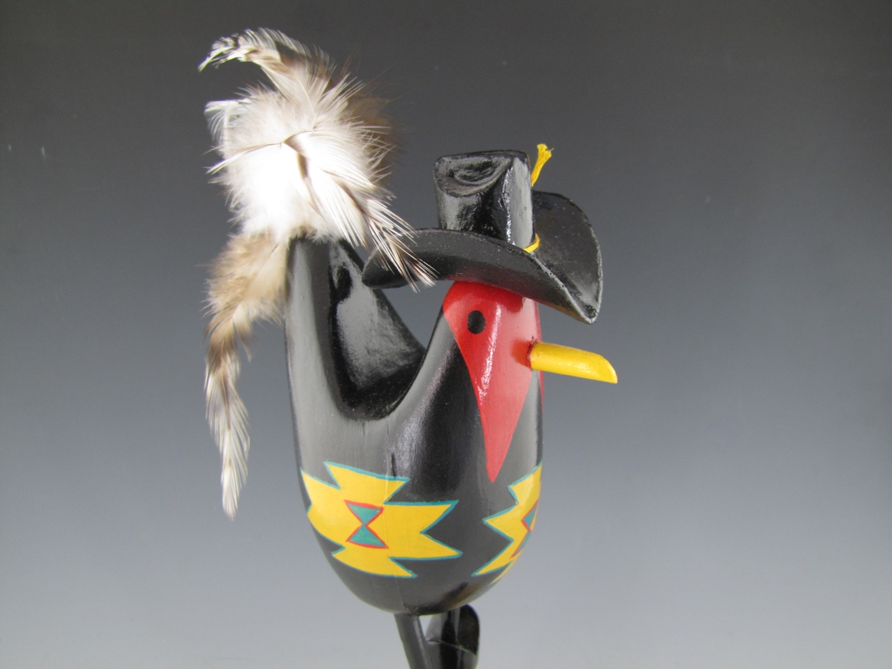 Delightful Navajo Folkart Bird Statue Signed by Artist Dennis Tom