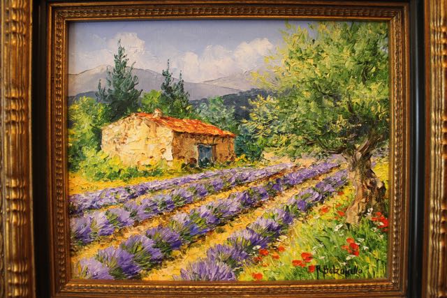 "Mas Aux Lavandes" Oil on Canvas by Roger Bolzonello