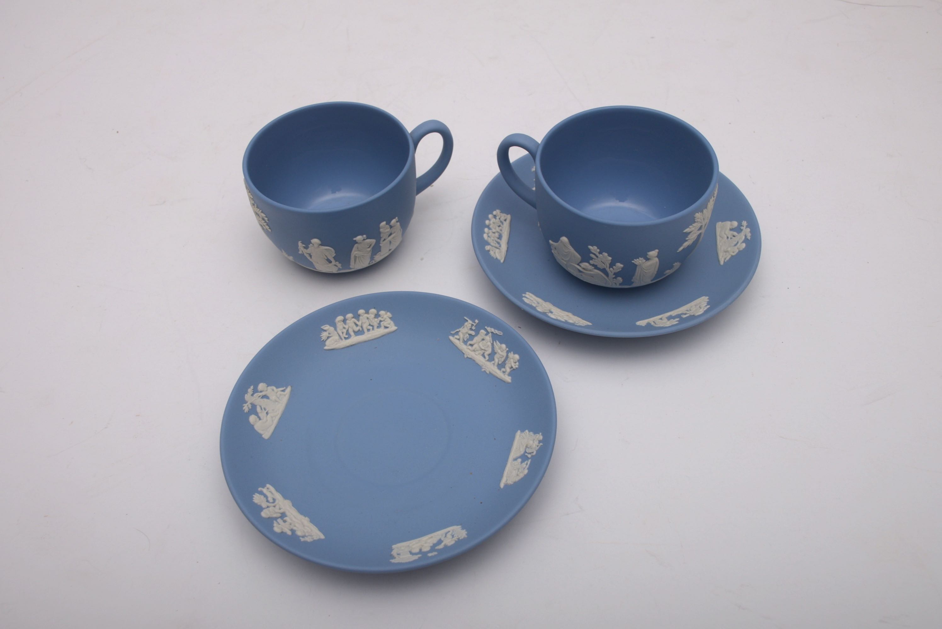 Wedgwood Blue Jasperware Coffee Set