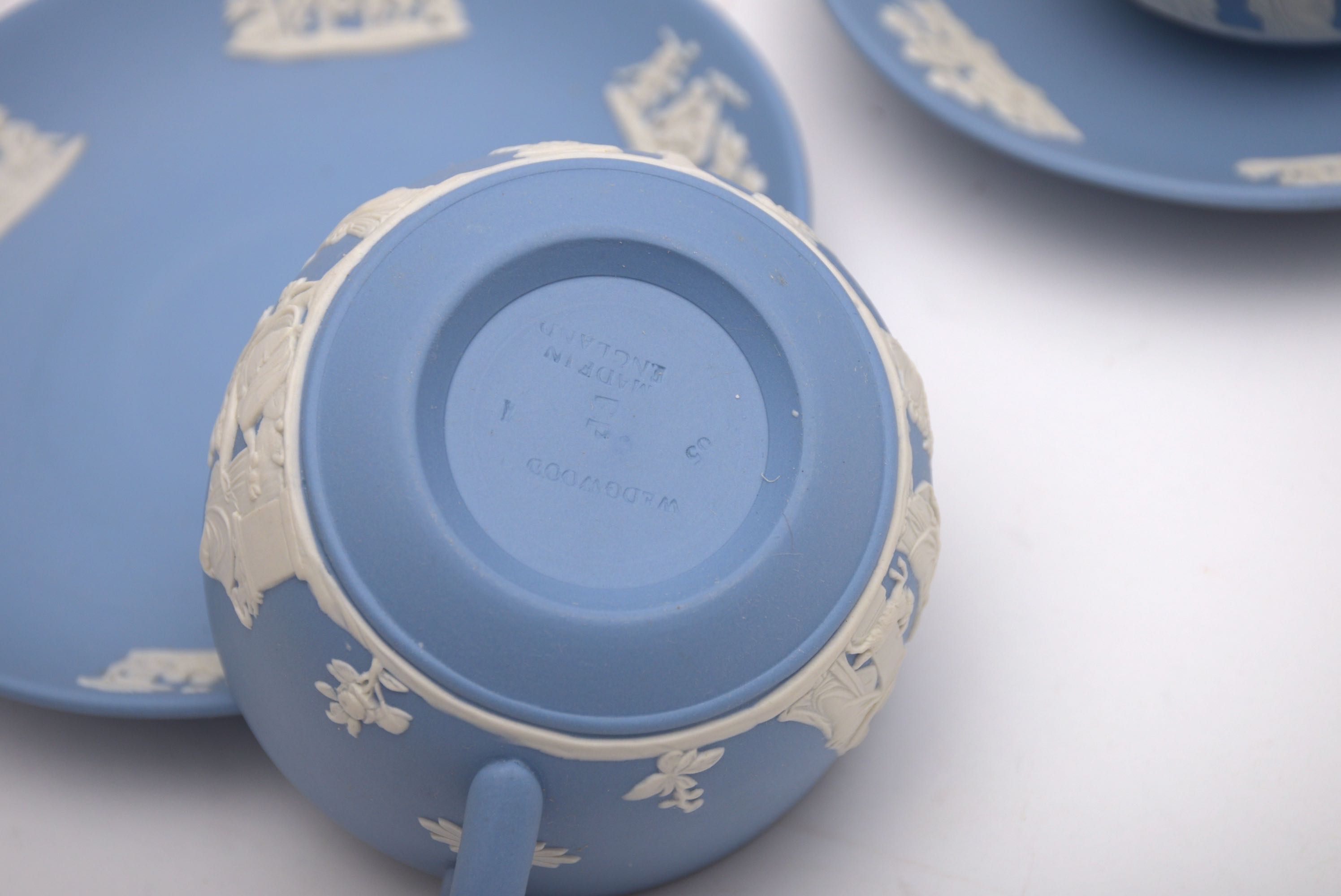 Wedgwood Blue Jasperware Coffee Set