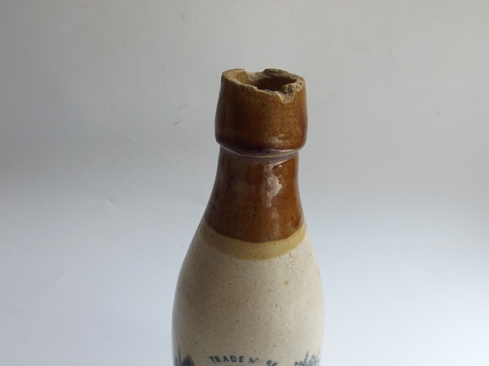 Antique Christian Moerlein Stoneware Lager Bottle