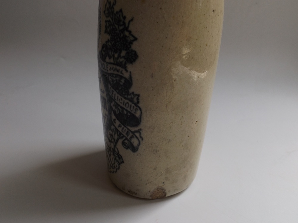 Antique Christian Moerlein Stoneware Lager Bottle