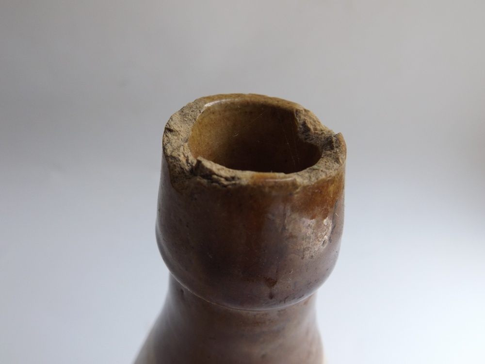 Antique Christian Moerlein Stoneware Lager Bottle