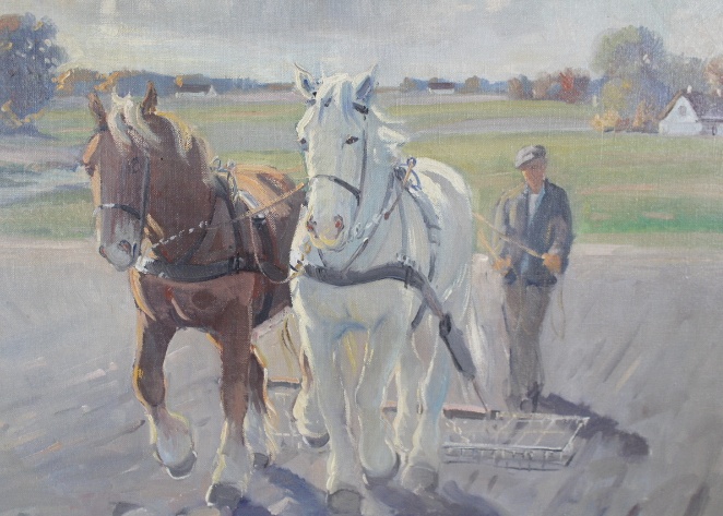 Original Johann Meyer Anderson of Draft Horses