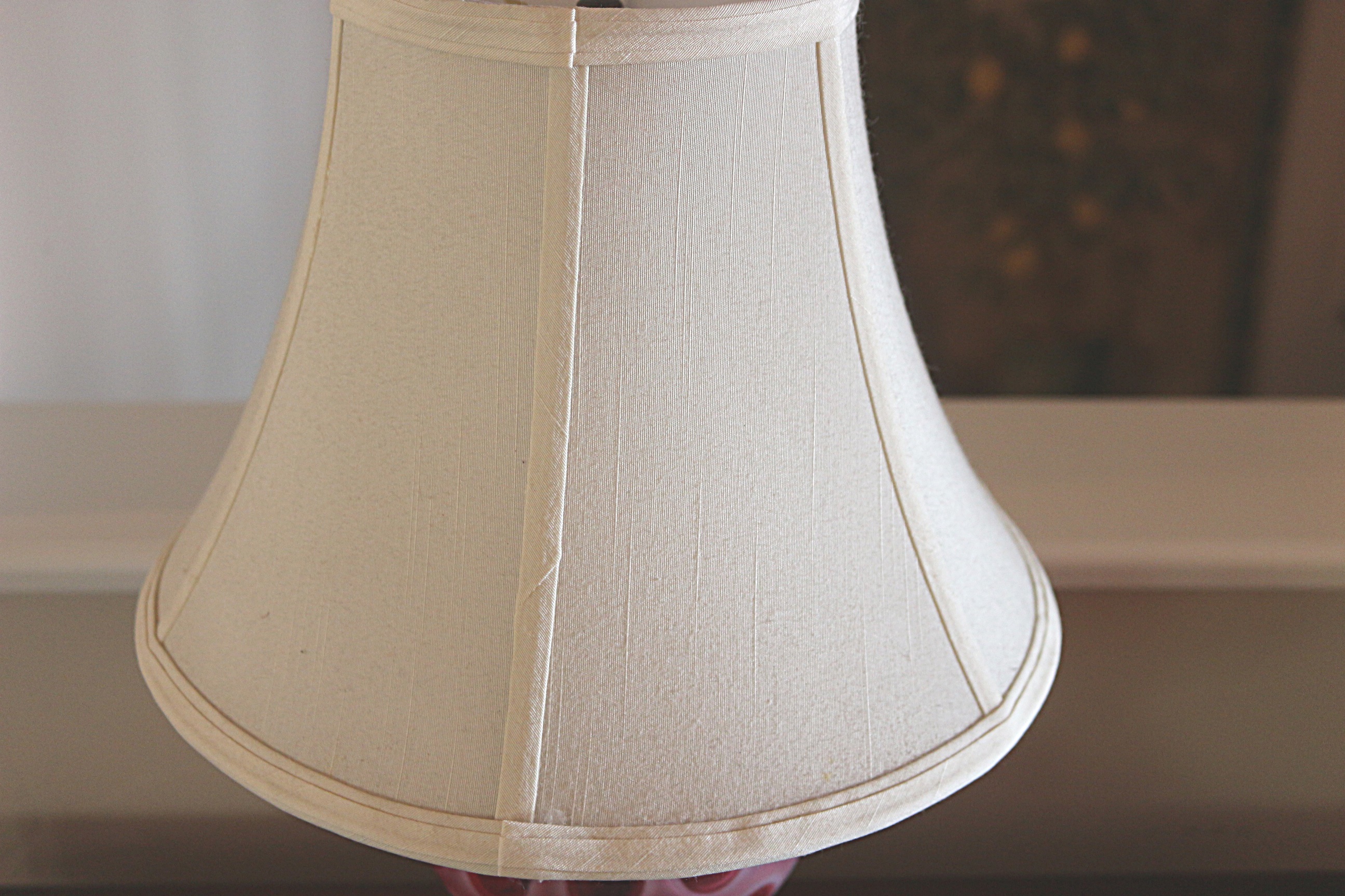 Vintage Fenton Cranberry and Brass Table Lamp