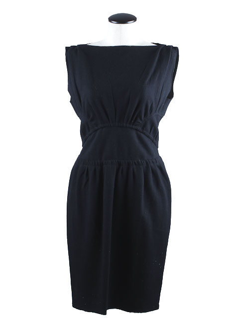 Black Prada Flannel Stretch Dress