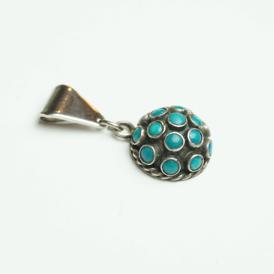 Sterling Silver and Turquoise Pendant