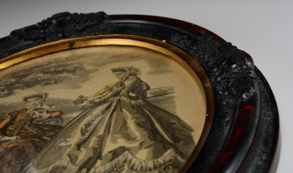 Pair of Framed Antique Le Follet Fashion Prints