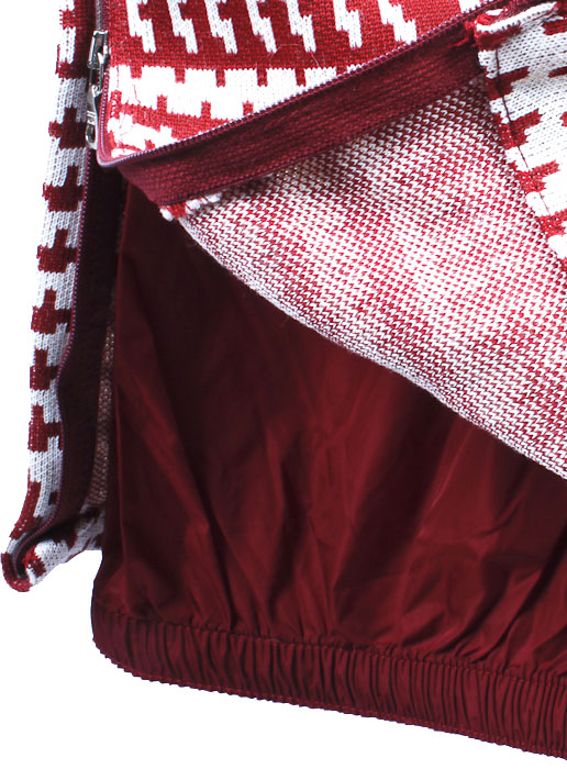 Prada Red and White Houndstooth Ski Pants, Size 42 (European)