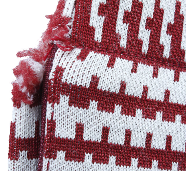 Prada Red and White Houndstooth Ski Pants, Size 42 (European)