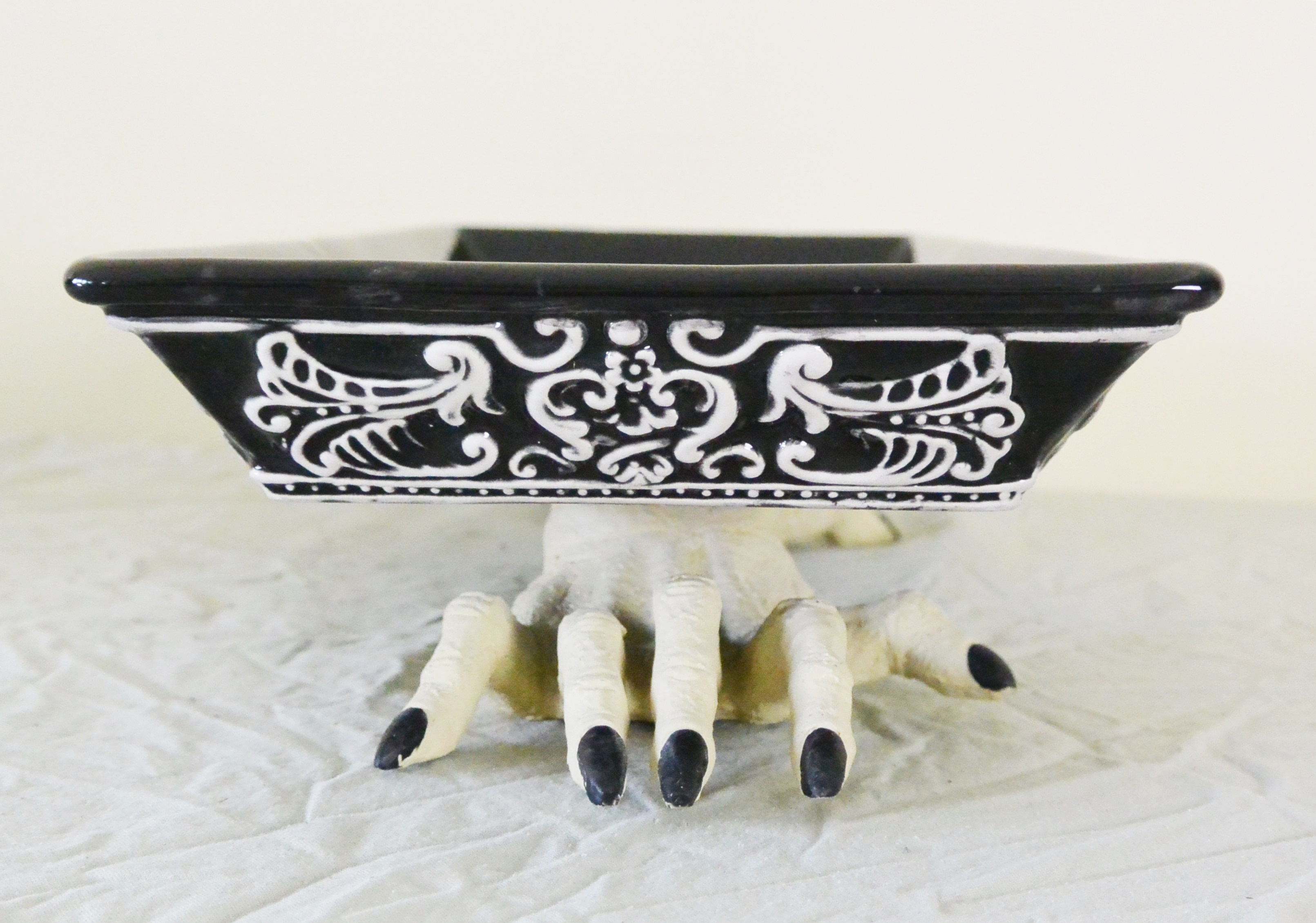 Hallween Spinning Screeching Brooms,  Witches Hand Platter & More