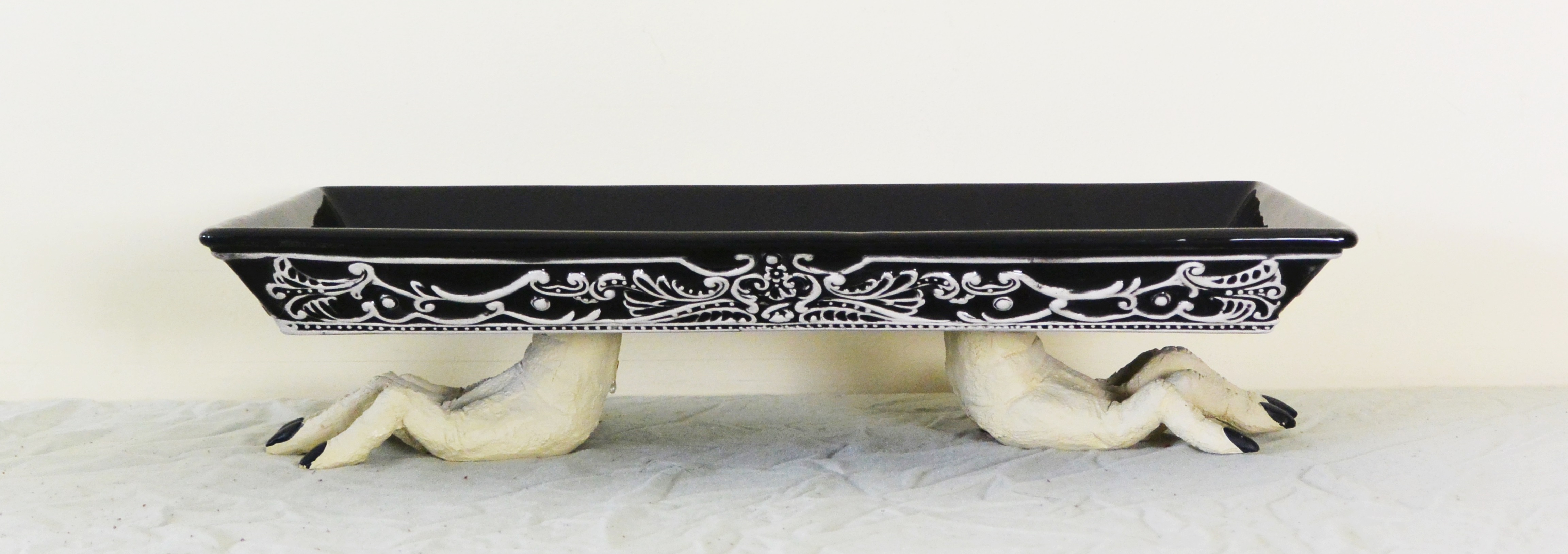 Hallween Spinning Screeching Brooms,  Witches Hand Platter & More