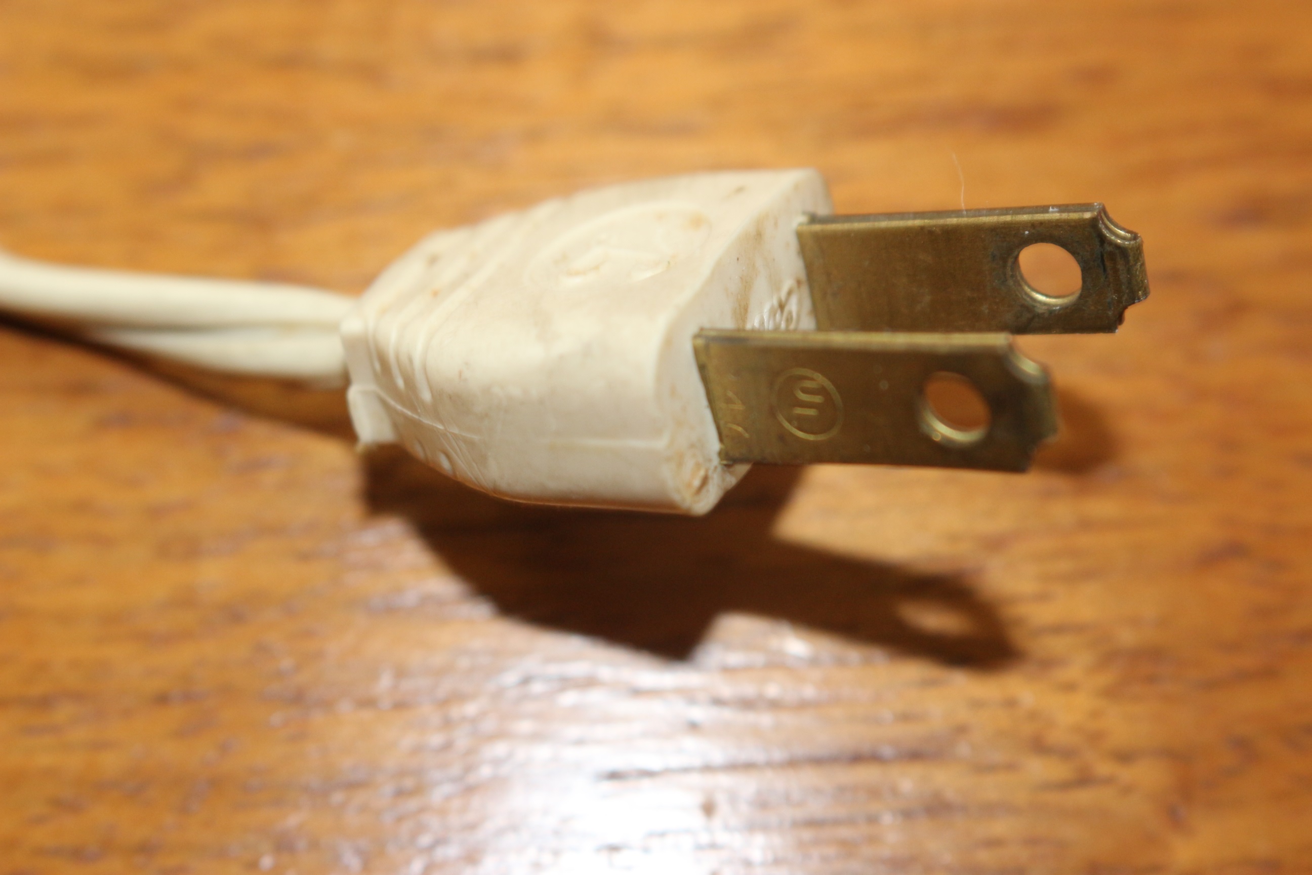 Tall Vintage Crystal and Metal Table Lamp