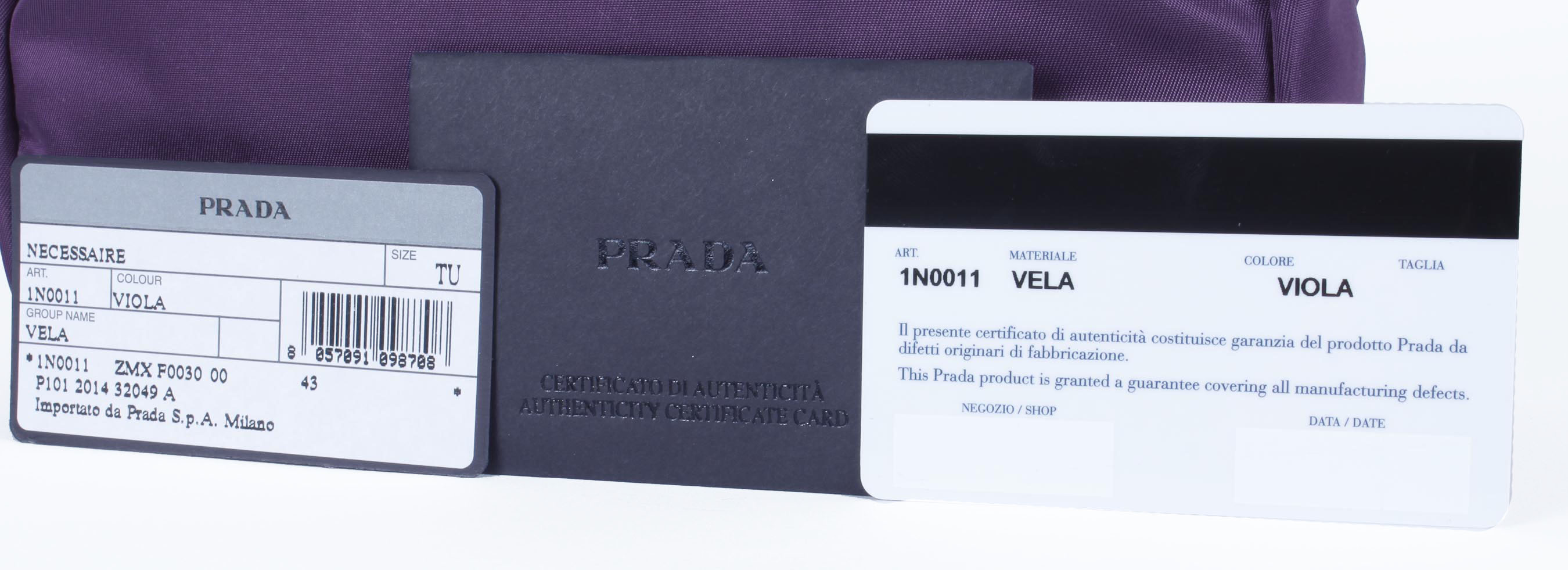 Violet Prada Vela Zippered Pouch