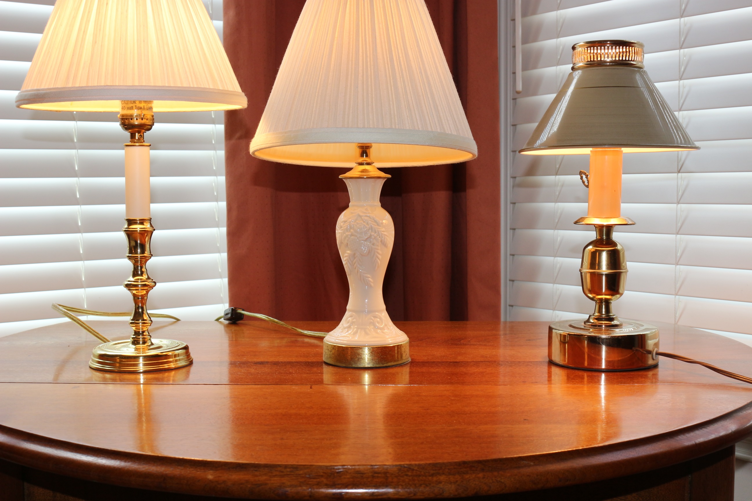 Trio of Small Desk Lamps