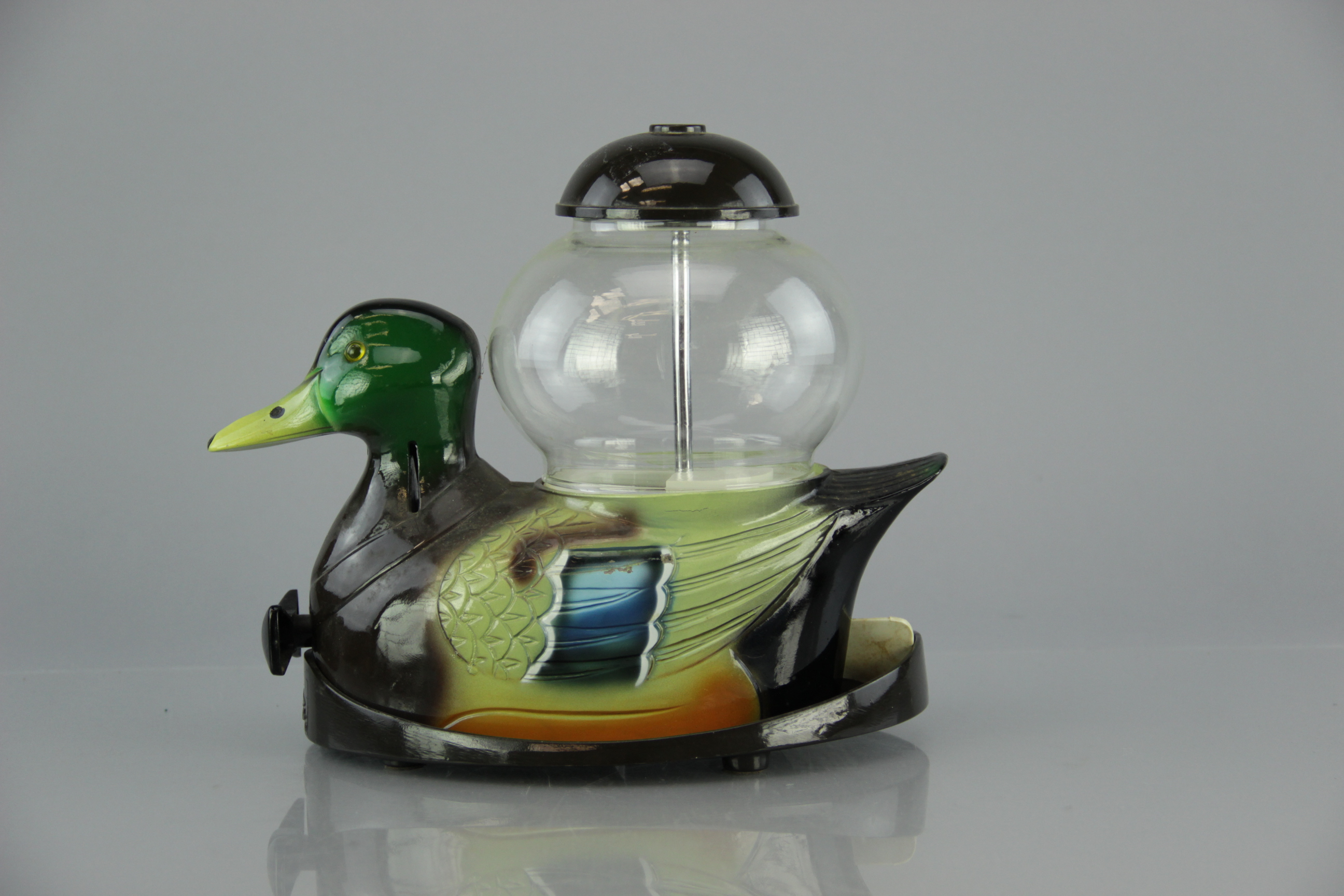 Enameled Metal Mallard Duck Gumball Machine by Carousel