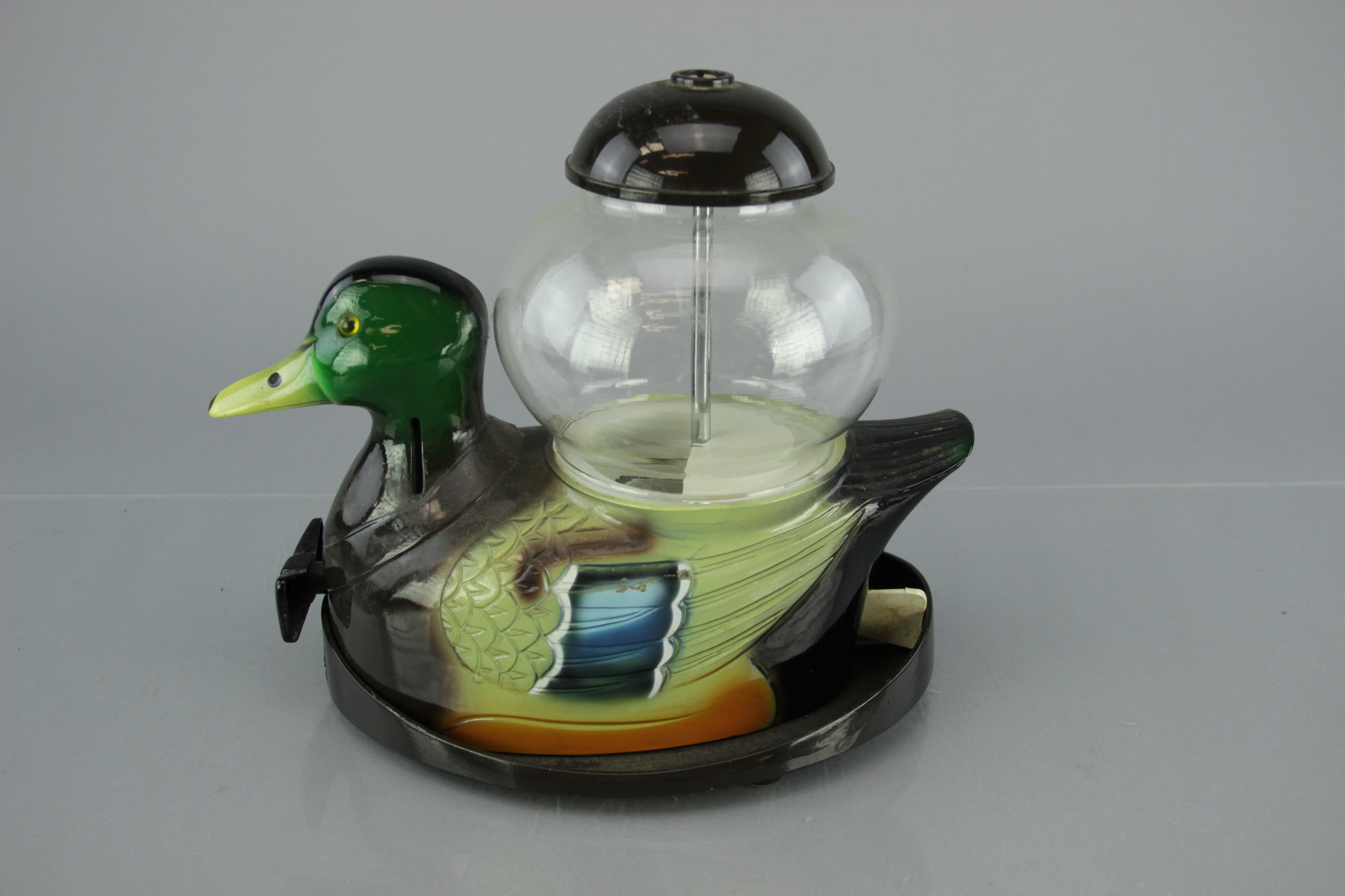 Enameled Metal Mallard Duck Gumball Machine by Carousel