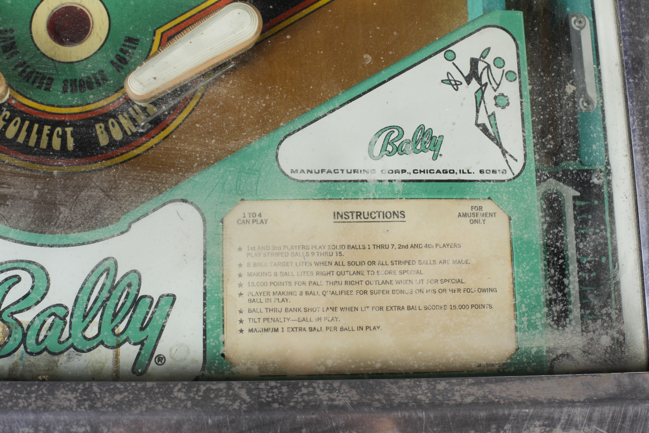 1977 Bally Eight Ball Pinball Machine