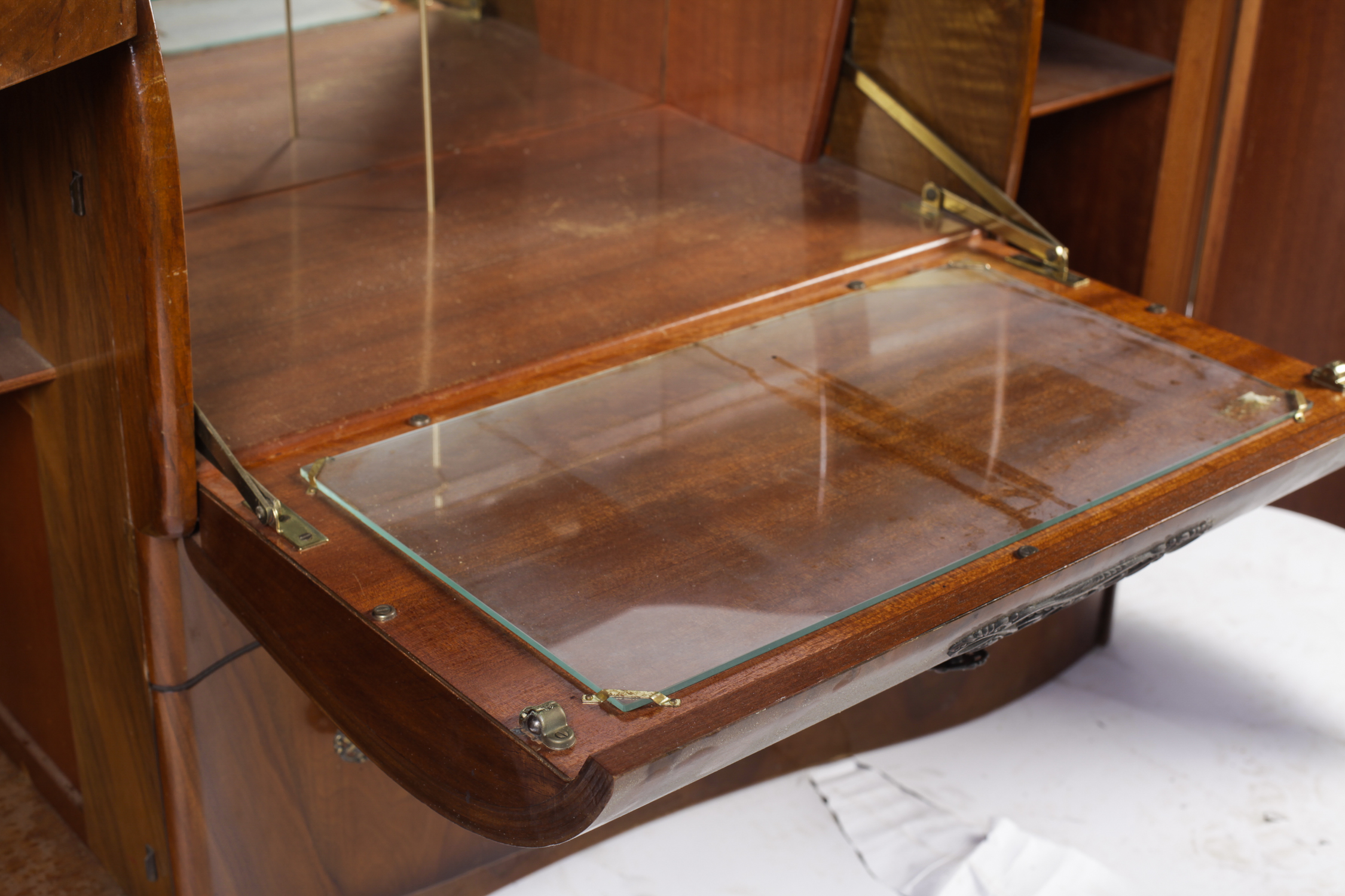 Beautility English Art Nouveau Bar Cabinet