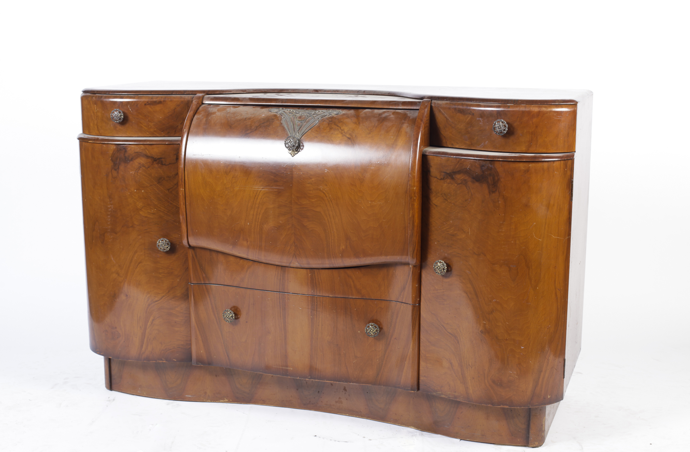 Beautility English Art Nouveau Bar Cabinet