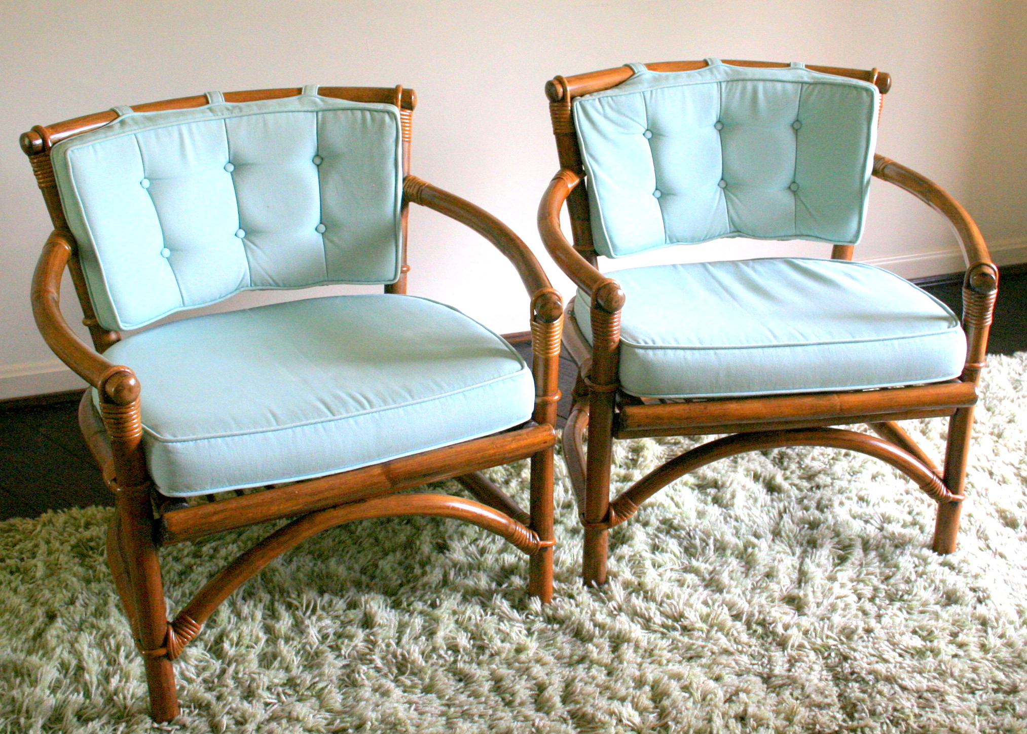 Mid-Century Ficks Reed Bamboo and Rattan Chairs