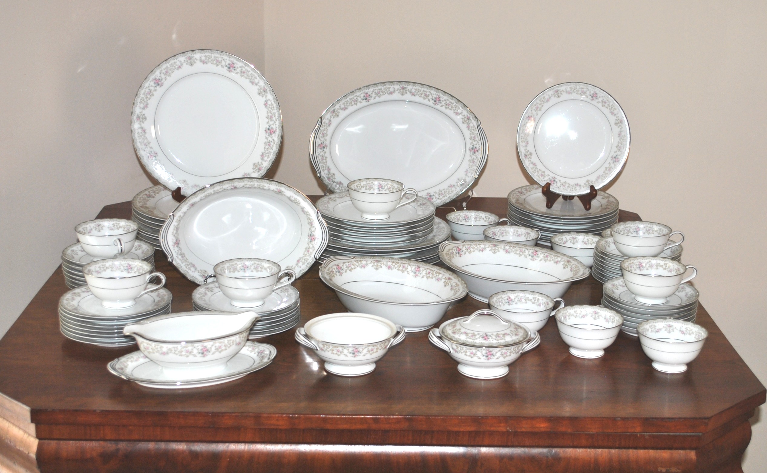 Noritake "Edgewood" China Set with Serving Pieces