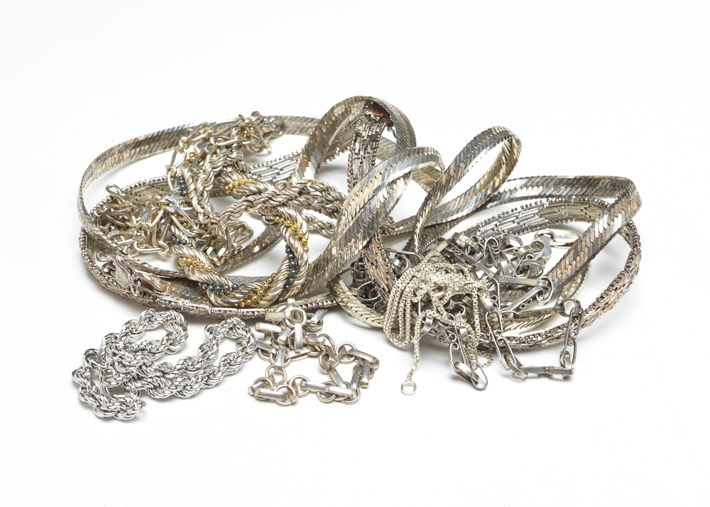Group of Sterling Silver Chains