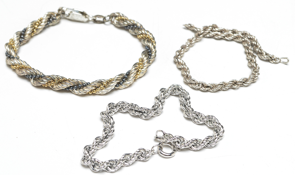 Group of Sterling Silver Chains