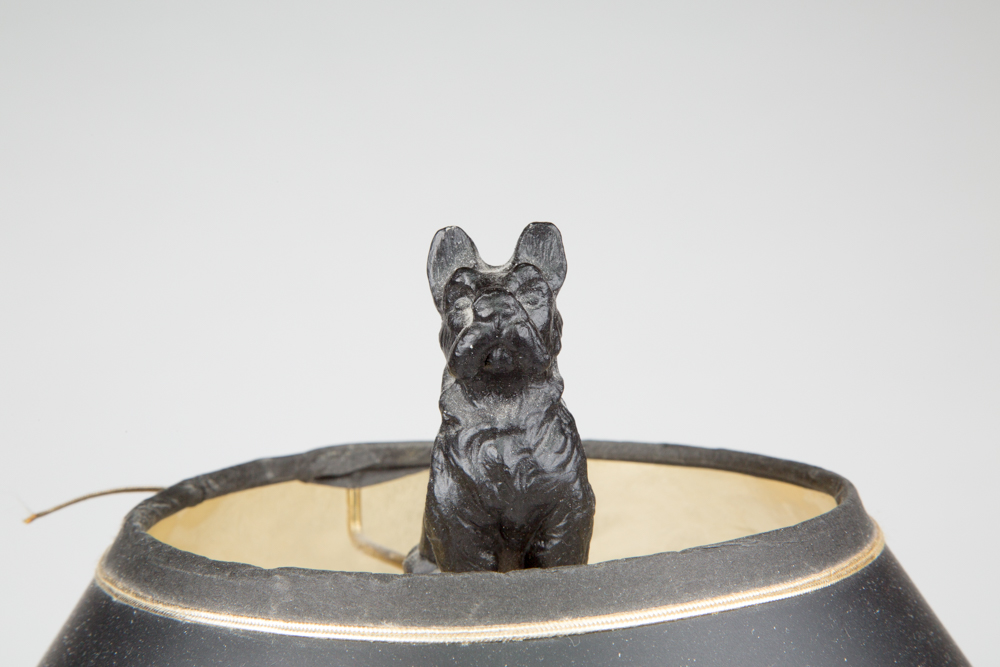 Pair of Hubley Style Scottish Terrier Lamps