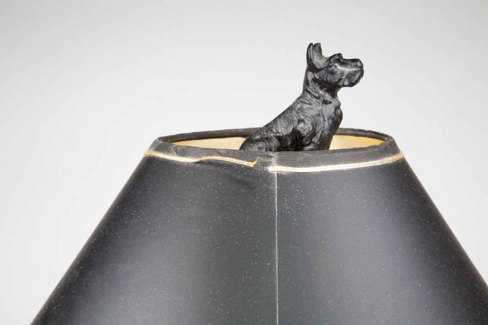 Pair of Hubley Style Scottish Terrier Lamps