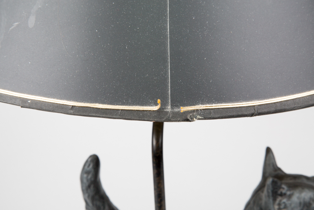 Pair of Hubley Style Scottish Terrier Lamps