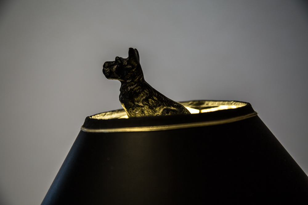 Pair of Hubley Style Scottish Terrier Lamps