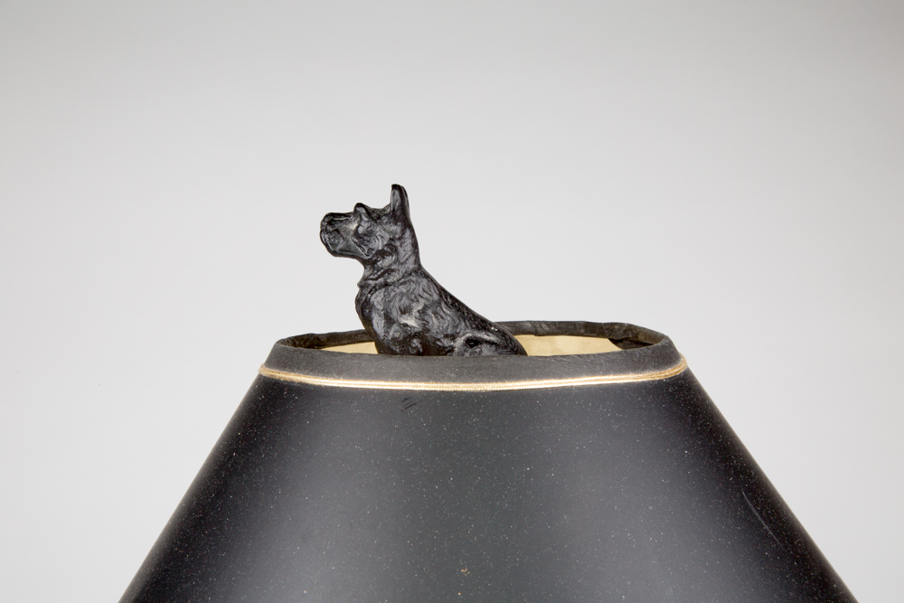 Pair of Hubley Style Scottish Terrier Lamps