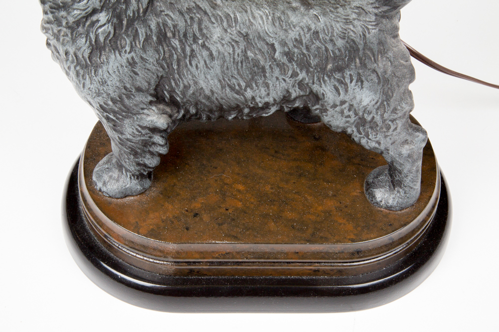 Pair of Hubley Style Scottish Terrier Lamps