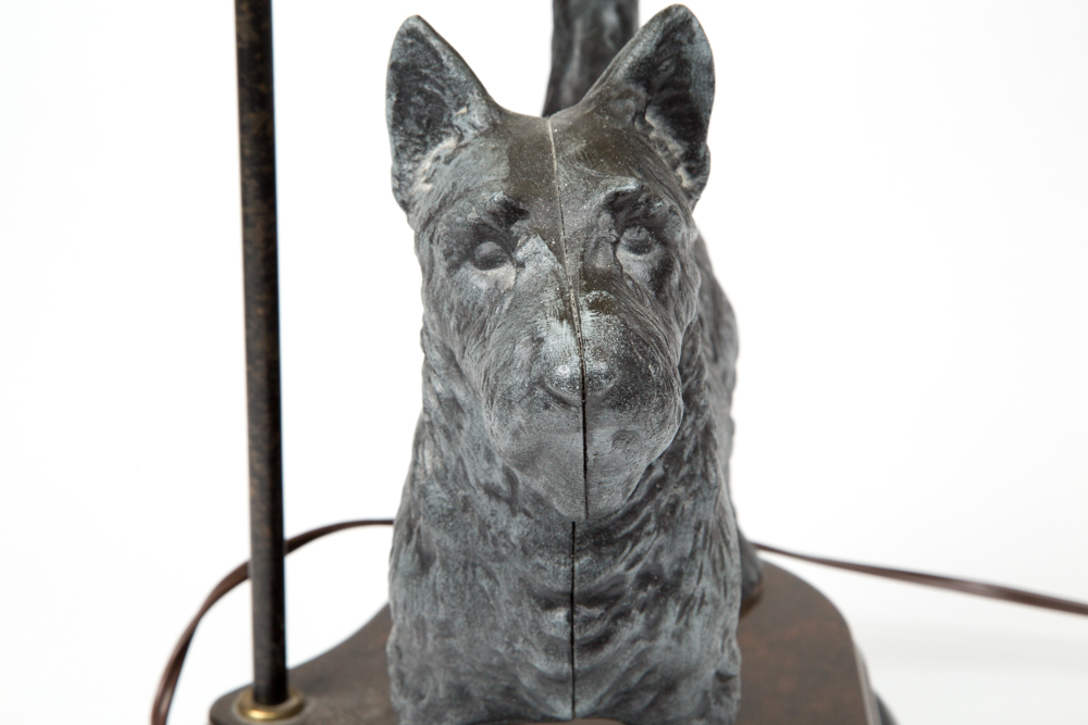 Pair of Hubley Style Scottish Terrier Lamps