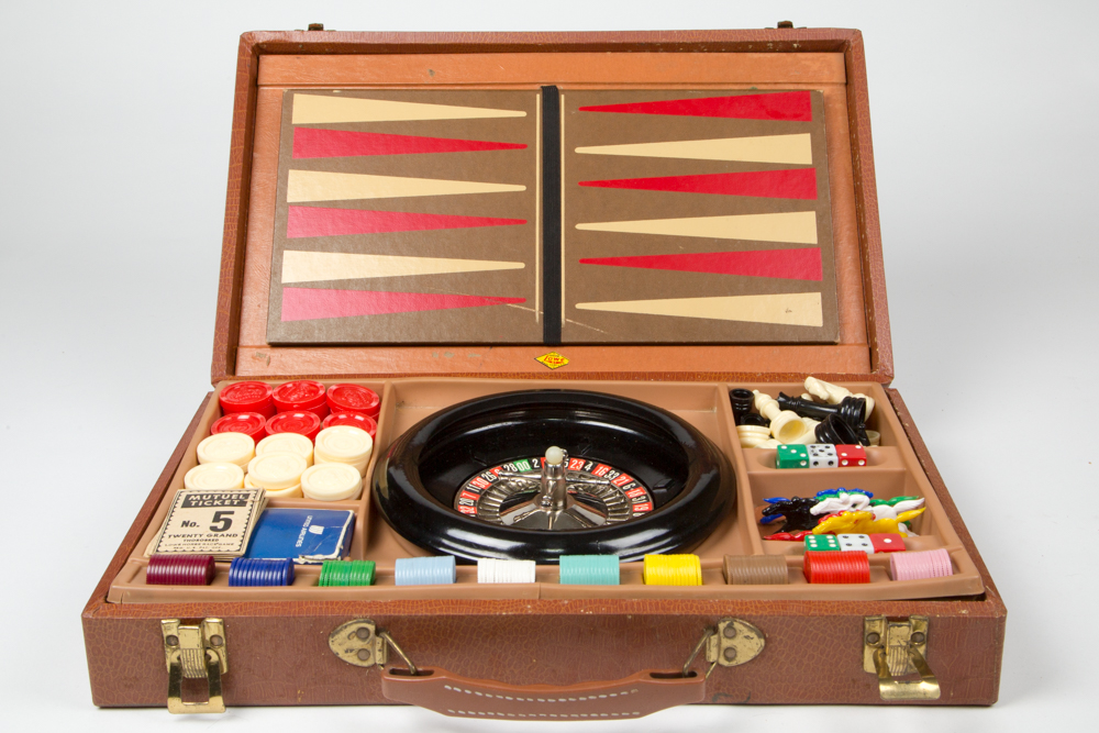 Vintage Lowe Casino Games Briefcase